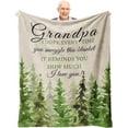 thumbnail image 1 of Fathers Day Grandpa Gifts Blanket 60’’x50’’, Best Gifts for Grandpa, Grandpa Gifts from Grandchildren, Grandpa Birthday Gift, Grandfather/Papa/Pop Pop/Paw Paw Gift from Granddaughter/Grandson, 1 of 5