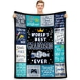 thumbnail image 1 of Fathers Day Grandson Blanket Gifts, Grandson Gifts from Grandma/Nana, Best Birthday Gifts for Grandson, Baby Grandson Gifts from Grandparents, Graduation Gifts for Grandson Blanket 50"x60", 1 of 5