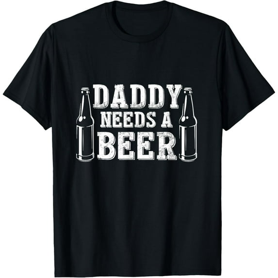 Fathers Day Green Beer Day Daddy Needs a Beer Funny Green T-Shirt100% cotton short-sleeved shirt for both men and women