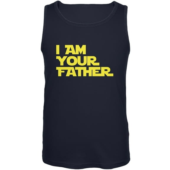 Fathers Day - I Am Your Father Navy Adult Tank Top - Large