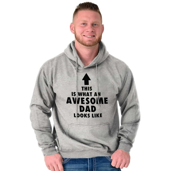 Fathers Day Looks Like Awesome Dad Men's Big & Tall Graphic Hoodie Brisco Brands 2X