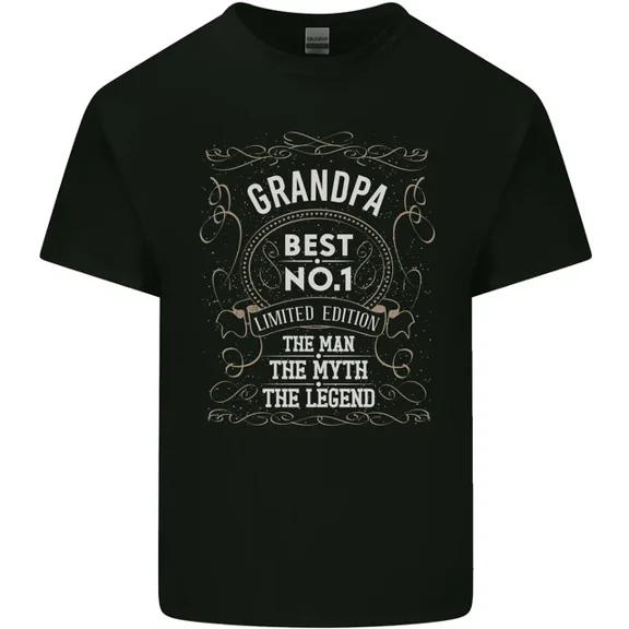 Fathers Day No 1 Grandpa Man Myth Legend Mens Womens T-Shirt