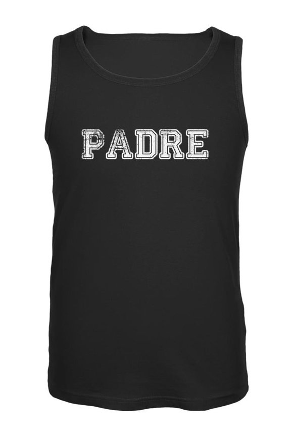 Fathers Day - Padre Black Adult Tank Top - Small