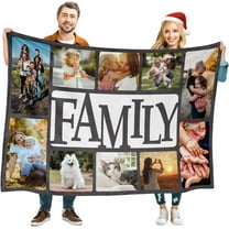 Fathers Day Personalised Gifts from Daughter Custom Blankets with Photos and Text Multiple Colors Sizes Soft Flannel Gifts for Men Birthday Gifts for Dad