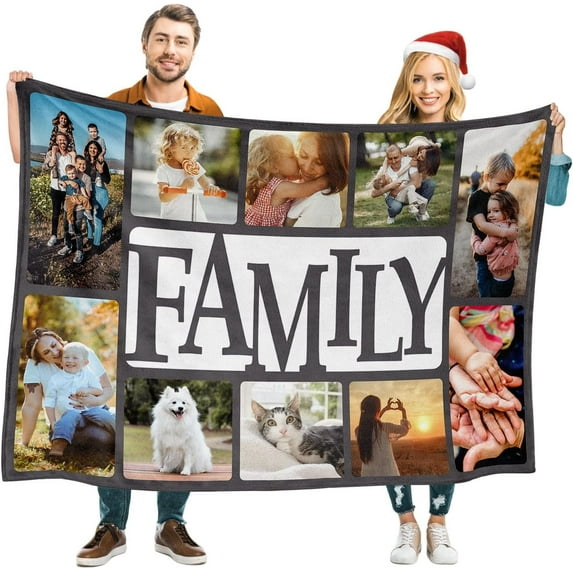 Fathers Day Personalised Gifts from Daughter Custom Blankets with Photos and Text Multiple Colors Sizes Soft Flannel Gifts for Men Birthday Gifts for Dad