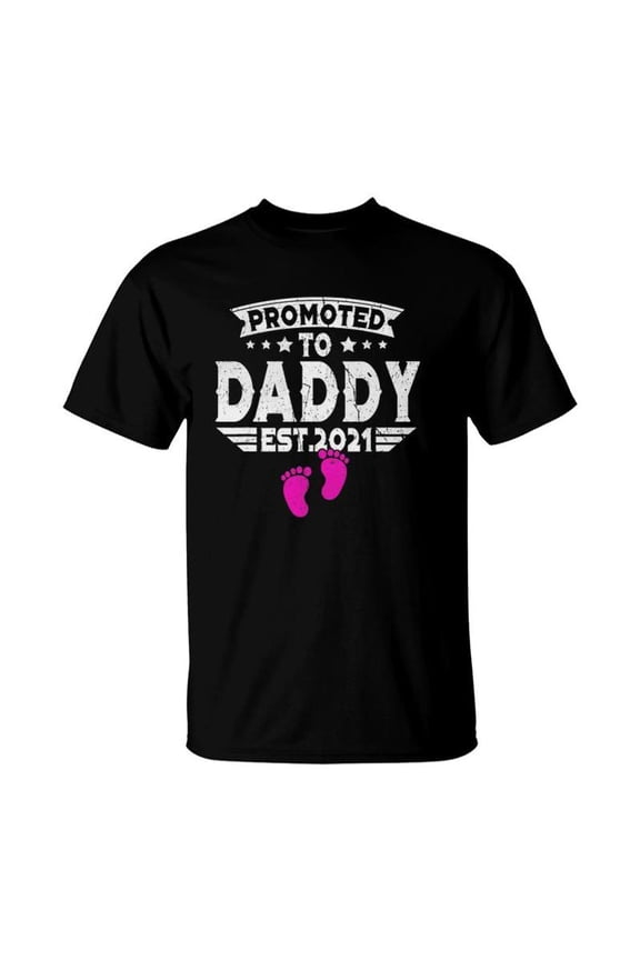 Fathers Day Promoted To Daddy 2021 First Time New Dad TShirt