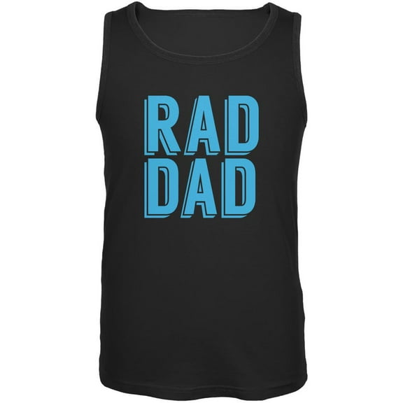 Fathers Day - Rad Dad Black Adult Tank Top - Small