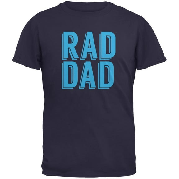 Fathers Day - Rad Dad Navy Adult T-Shirt - 2X-Large