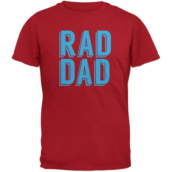 Fathers Day - Rad Dad Red Adult T-Shirt - Medium