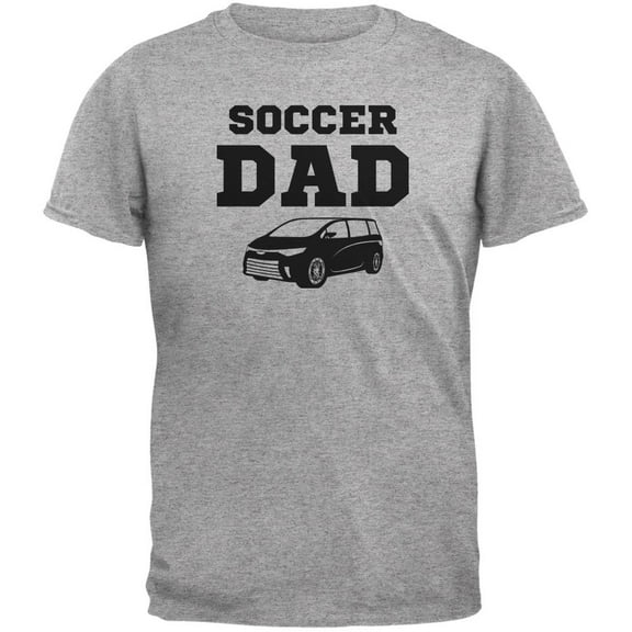 Fathers Day Soccer Dad Heather Grey Adult T-Shirt - Medium