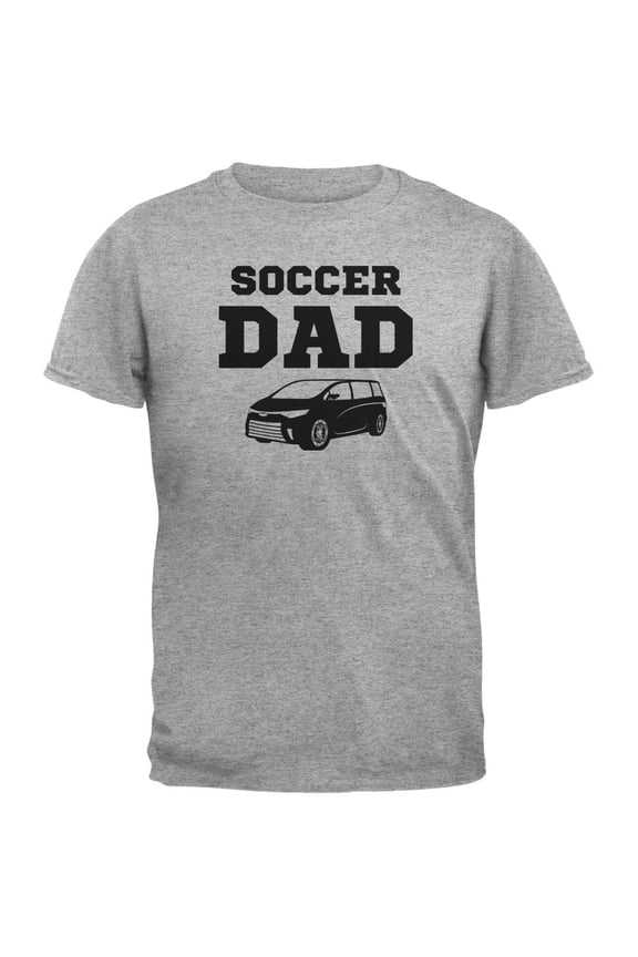 Fathers Day Soccer Dad Heather Grey Adult T-Shirt - Medium