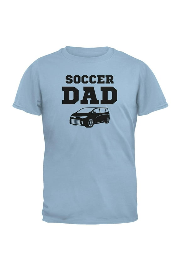 Fathers Day Soccer Dad Light Blue Adult T-Shirt - Large