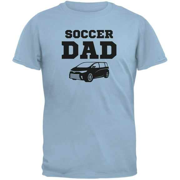 Fathers Day Soccer Dad Light Blue Adult T-Shirt - Small