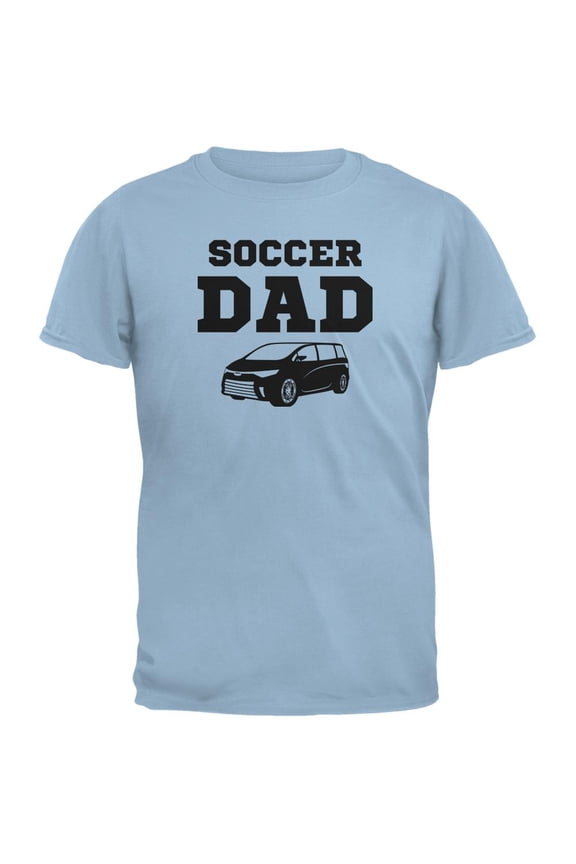 Fathers Day Soccer Dad Light Blue Adult T-Shirt - Small