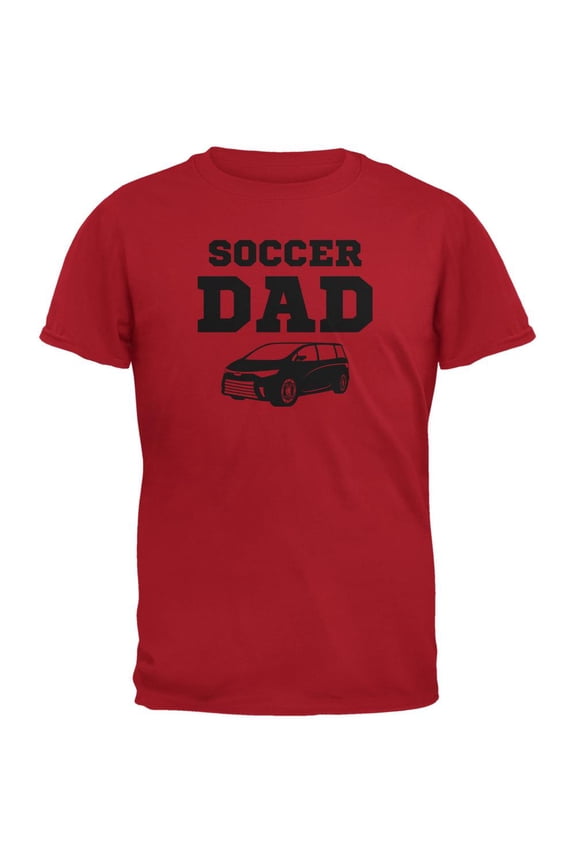 Fathers Day Soccer Dad Red Adult T-Shirt - Large