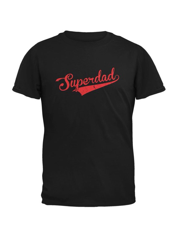 Fathers Day - Superdad Black Adult T-Shirt - 2X-Large