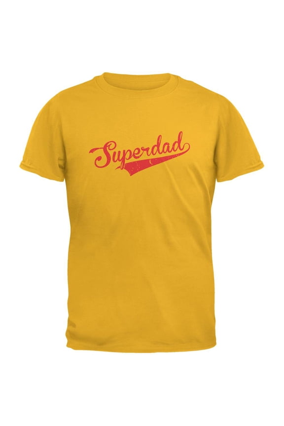 Fathers Day - Superdad Gold Adult T-Shirt - Medium