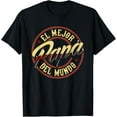 thumbnail image 1 of Fathers Day T-shirts in Spanish El Mejor Papa del Mundo T-Shirt, 1 of 5