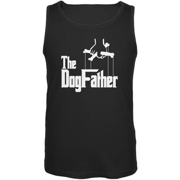 Fathers Day - The Dog Father Black Adult Tank Top - 2X-Large