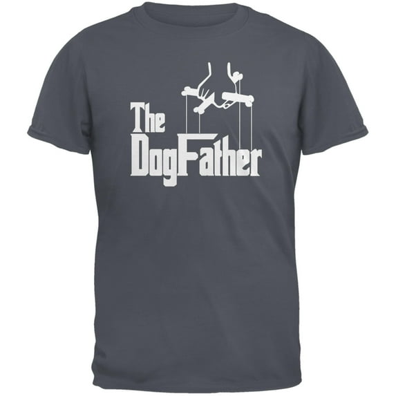 Fathers Day - The Dog Father Charcoal Grey Adult T-Shirt - Small