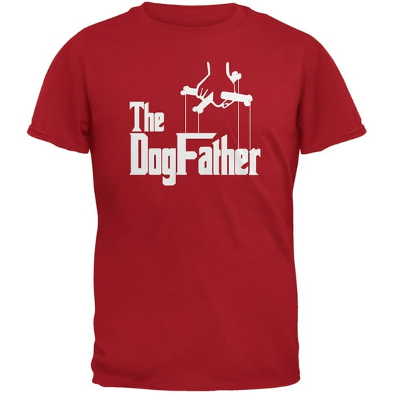 Fathers Day - The Dog Father Red Adult T-Shirt - Small