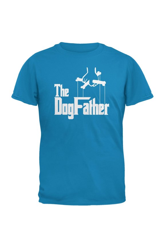 Fathers Day - The Dog Father Sapphire Blue Adult T-Shirt - Large
