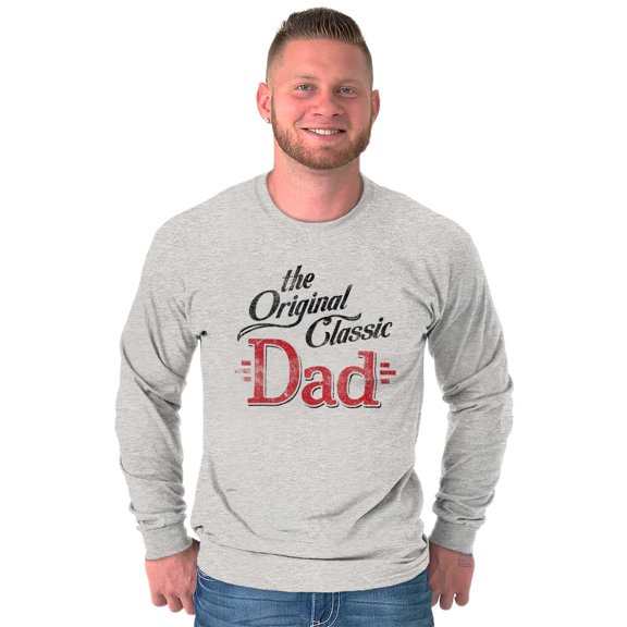 Fathers Day The Original Classic Dad Men's Big & Tall Long Sleeve Graphic Tee Brisco Brands 3X