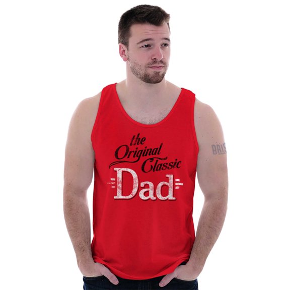 Fathers Day The Original Classic Dad Mens Big & Tall Graphic Tank Top Brisco Brands 3X