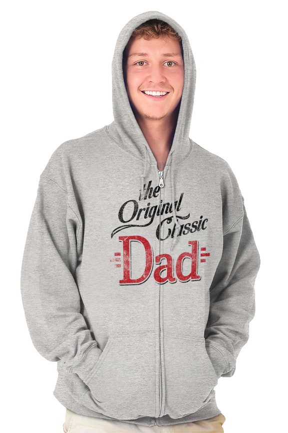 Fathers Day The Original Classic Dad Zip Hoodie Sweatshirt Men Brisco Brands L