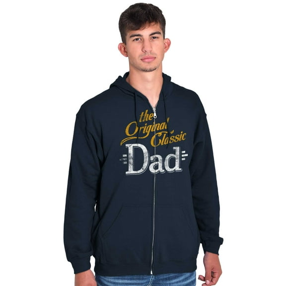 Fathers Day The Original Classic Dad Zip Hoodie Sweatshirt Men Brisco Brands S