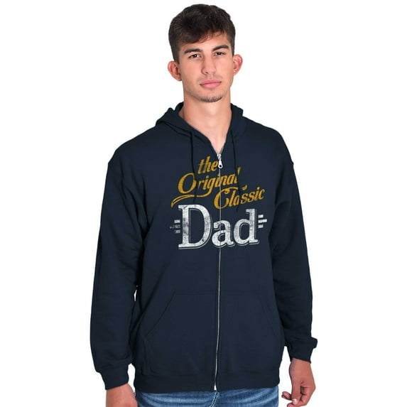Fathers Day The Original Classic Dad Zip Hoodie Sweatshirt Men Brisco Brands S