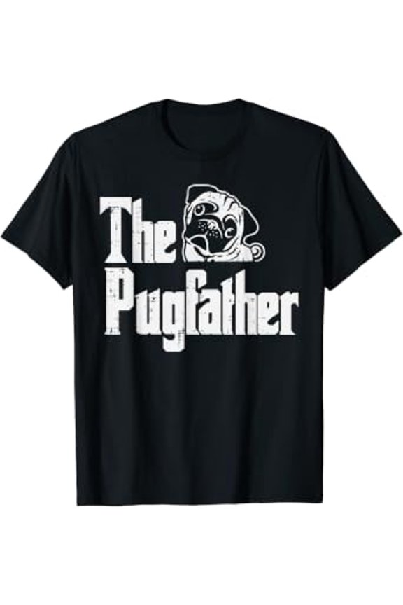 Fathers Day The Pug Father Pug Daddy Papa Fur Dad Dog Owner T-Shirt