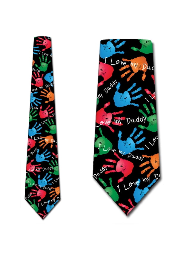 Fathers Day Tie Mens I love my Daddy Neckties by Three Rooker