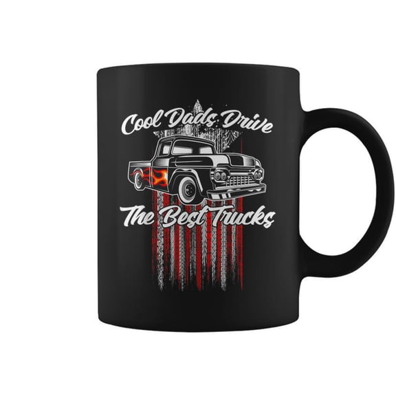 Fathers Day Truck Guy Flamed Custom Classic Pickup Coffee Mu