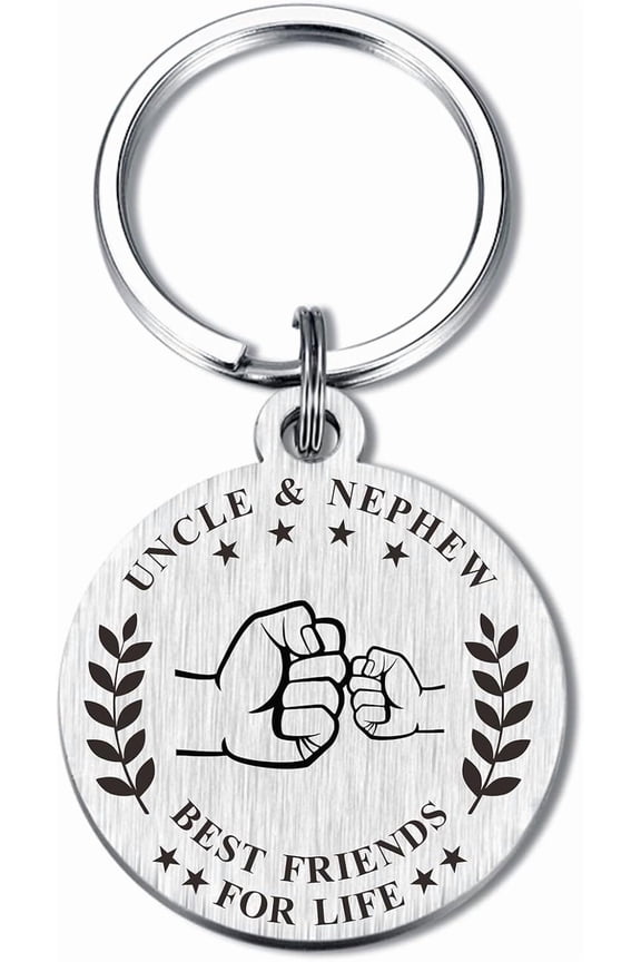 Fathers Day Uncle Gift - Best Uncle Ever Keychain - Uncle Birthday Gifts - Uncle Key Chain Keyring Xmas