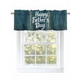 thumbnail image 1 of Fathers Day Valances for Windows, Rod Pocket Kitchen Valance Curtains - Soft & Washable Small Window Treatment for Living Room,&nbsp;Bathroom, Retro Wooden Grain , 42x12 Inch, 1 Panel, 1 of 9