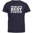 thumbnail image 1 of Fathers Day - World's Best Farter Navy Adult T-Shirt - Small, 1 of 1