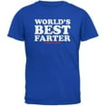 thumbnail image 1 of Fathers Day - World's Best Farter Royal Adult T-Shirt - 2X-Large, 1 of 1