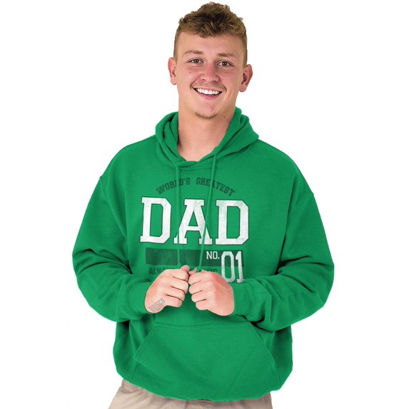 Fathers Day World's Greatest Dad No 1 Men's Big & Tall Graphic Hoodie Brisco Brands 4X