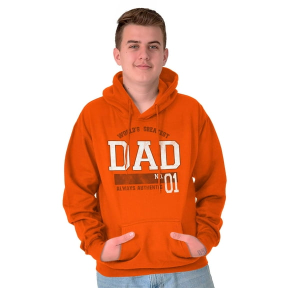 Fathers Day World's Greatest Dad No 1 Men's Big & Tall Graphic Hoodie Brisco Brands 2X