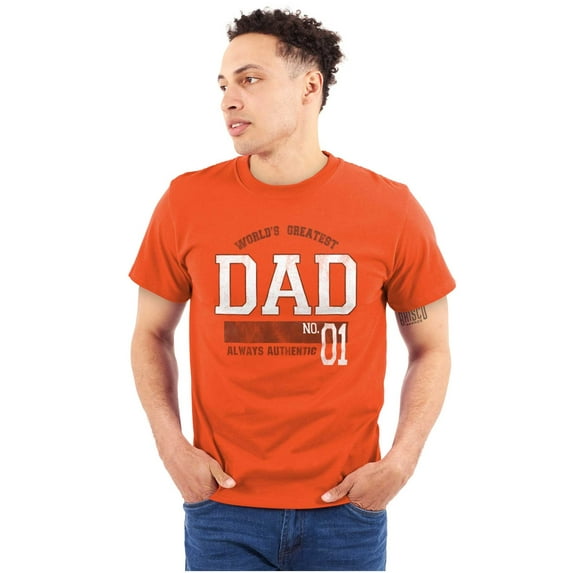 Fathers Day World's Greatest Dad No 1 Men's Graphic T Shirt Tees Brisco Brands S