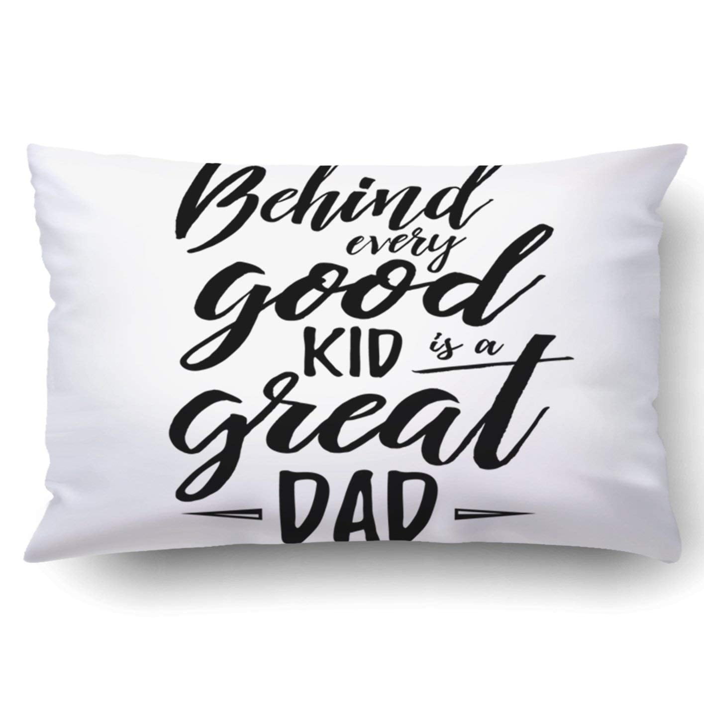 Fathers Day inspirational Calligraphic quote Pillowcase Throw Pillow