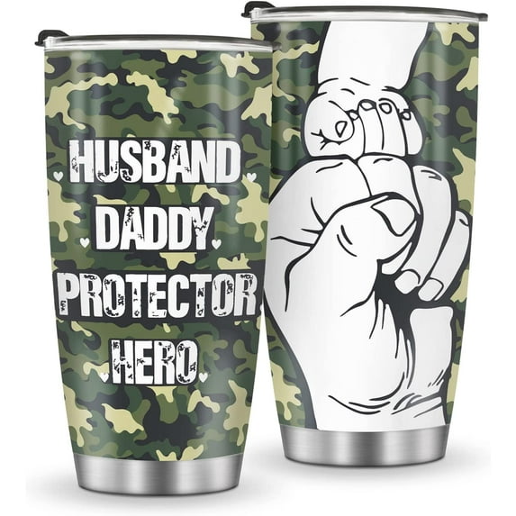 Fathers Days Gifts for Dad: Valentines Day Gifts for Him, Birthdays Gift for Daddy from Son Daughter, 20oz Vacuum Insulated Tumbler for Men, Present for Papa Grandpa Husband