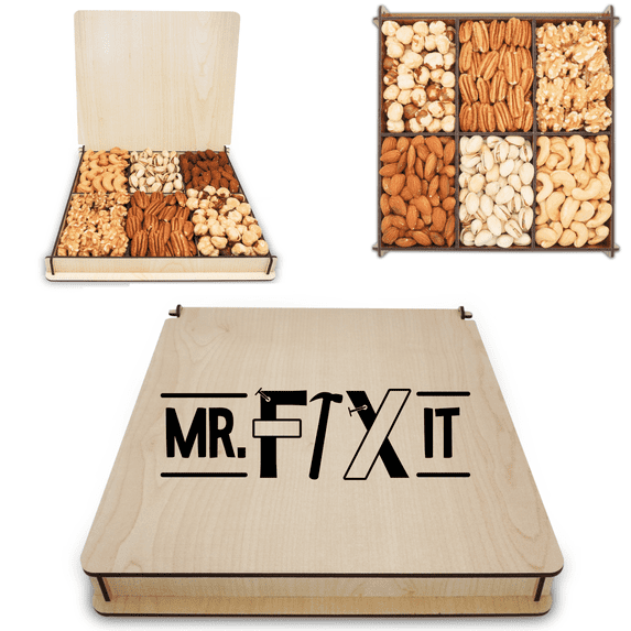 Fathers Gifts for Presents, Snack Box Baskets, Secret Garden's, Mixed Nuts, Family-Birthday