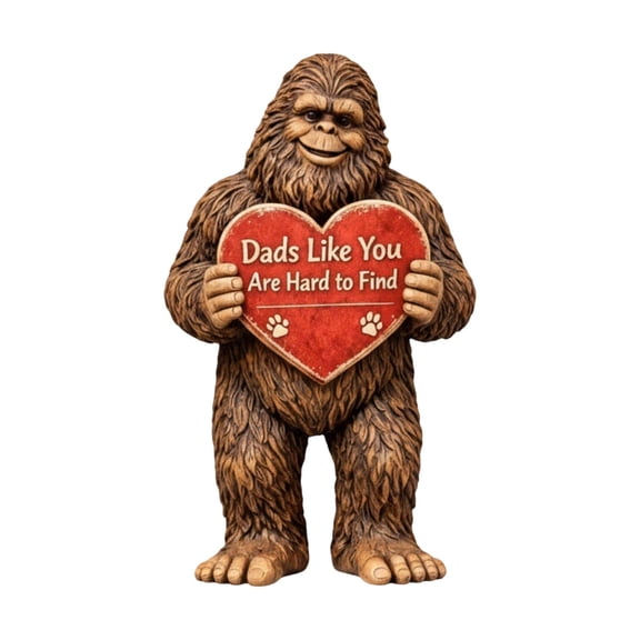 Fathers's Days Gifts From Daughter, Dad Birthday Gifts Sculpture, Hand Painted Resin Forest Legend Figurine, I Love Best Daddy Ever Gift Thank You Daddy, Father's Day Decorations, Red Hearts
