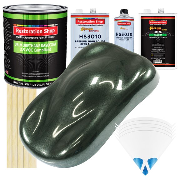 Fathom Green Firemist Premium Gallon Kit Low VOC URETHANE BASECOAT Car Paint Kit