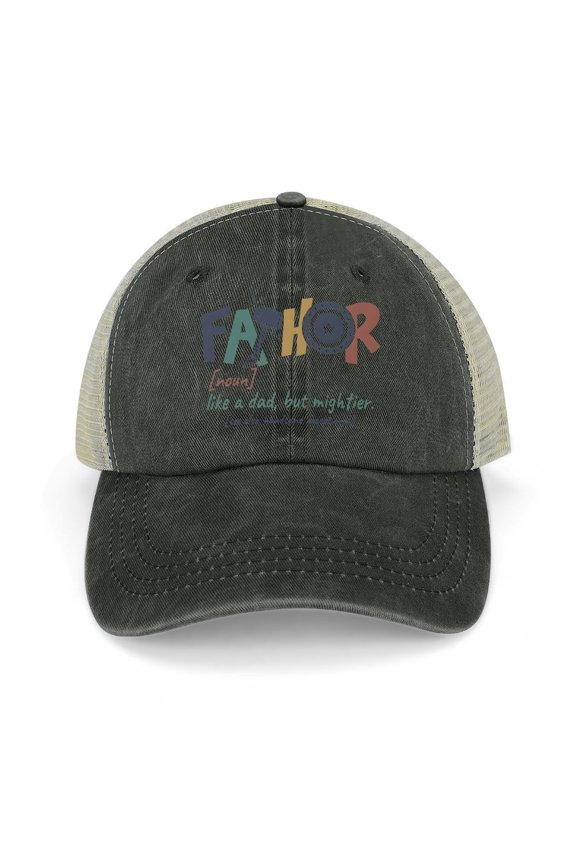 Fathor Black Hat Adjustable Funny Fashion Unisex Baseball Cap for Men Women