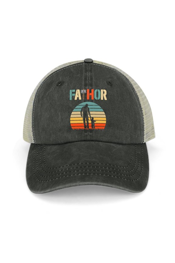Fathor Black Hat Adjustable Funny Fashion Unisex Baseball Cap for Men Women