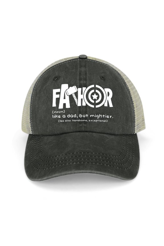 Fathor Black Hat Adjustable Funny Fashion Unisex Baseball Cap for Men Women