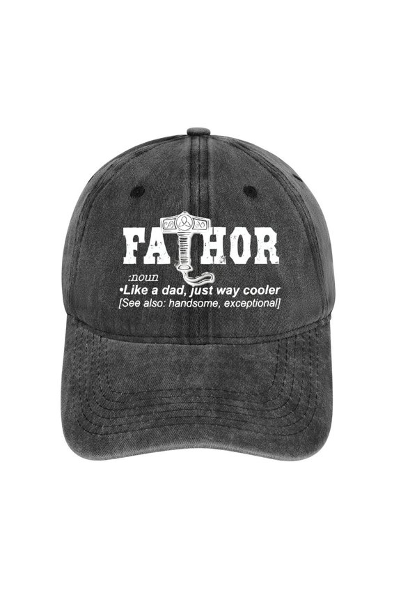 Fathor Charcoal Hat Adjustable Funny Fashion Unisex Baseball Cap for Men Women